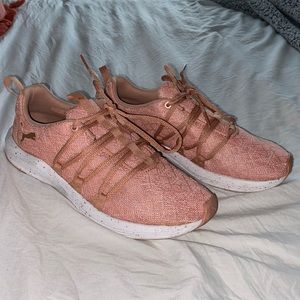 Rose Gold Puma Tennis Shoes